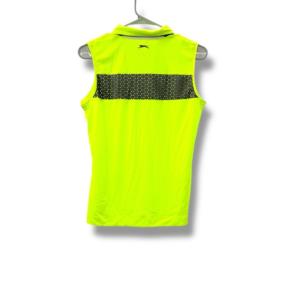Slazenger Neon Yellow Gray Golf Set‎ Women’s Size Medium Sleeveless Polo Skort - Picture 2 of 14